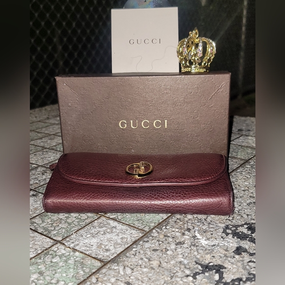 Gucci GG Interlocking 1973 Leather Purple Chain Wallet Authentic Brand New - Picture 15 of 17